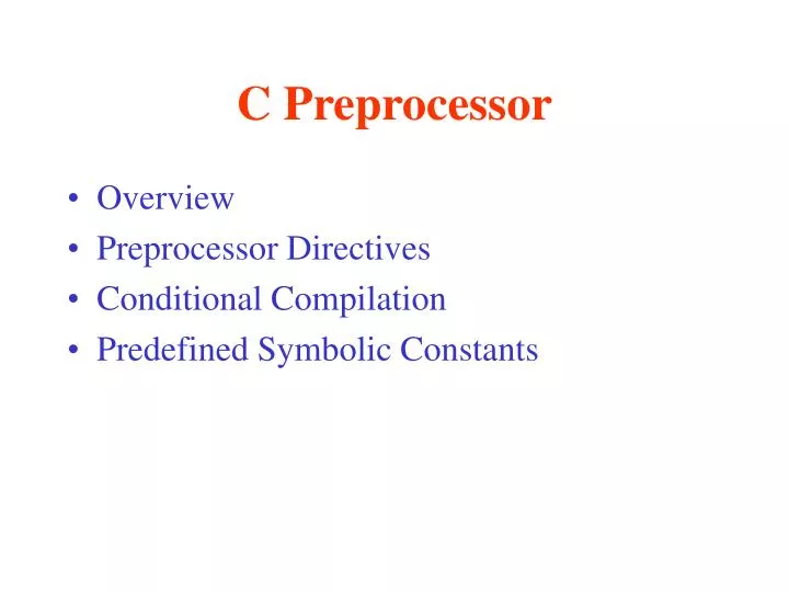 c preprocessor