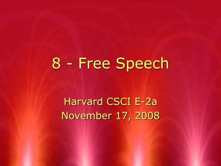 8 free speech