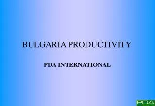BULGARIA PRODUCTIVITY
