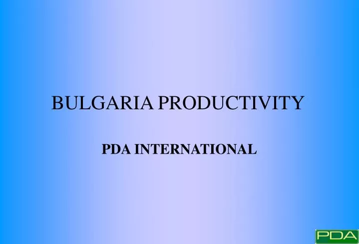 bulgaria productivity