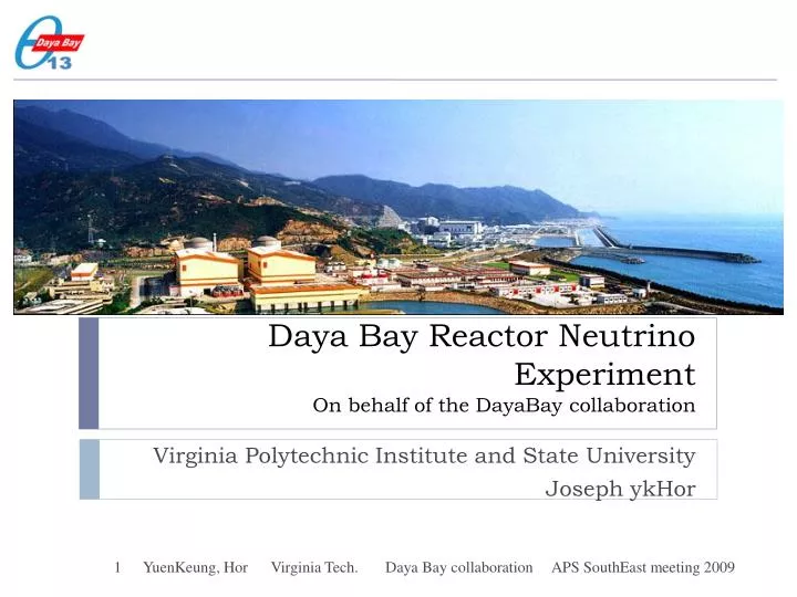 daya bay reactor neutrino experiment on behalf of the dayabay collaboration