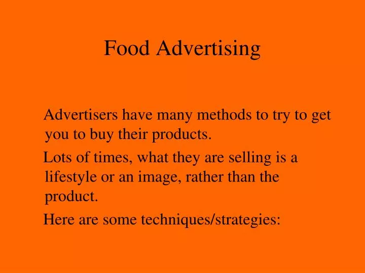 food advertising