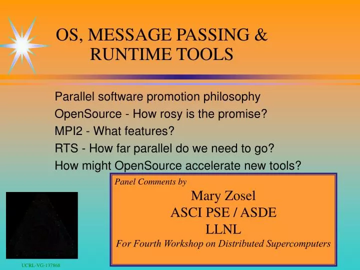 os message passing runtime tools
