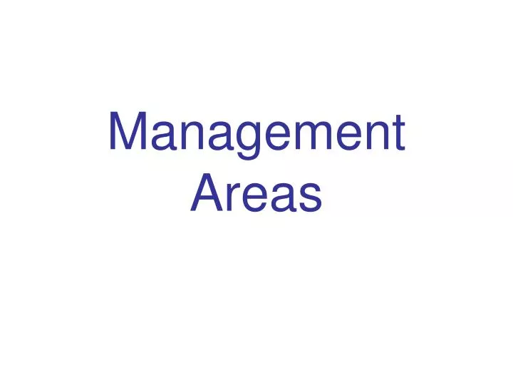 management areas
