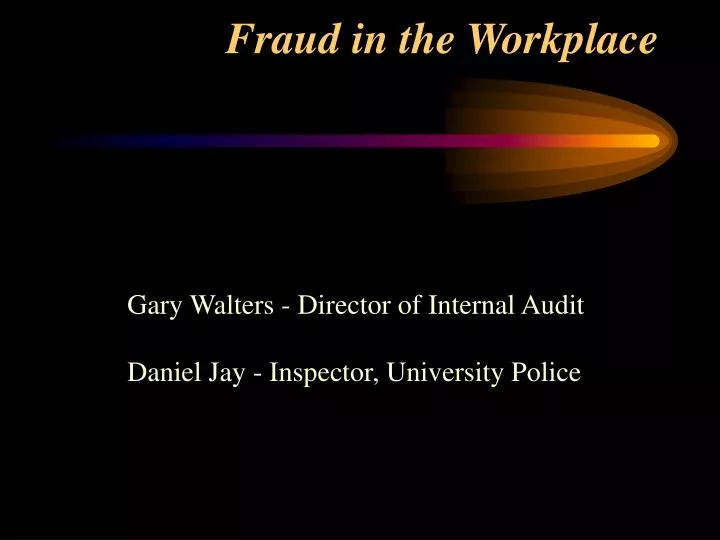 fraud in the workplace