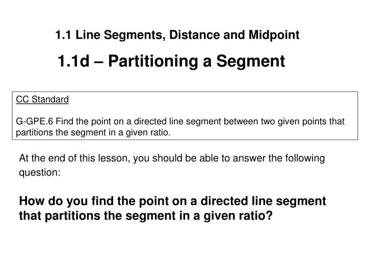1 1 line segments distance and midpoint