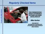 Regularly Checked Items - slide 1