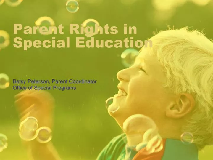 PPT - Parent Rights In Special Education PowerPoint Presentation, Free ...