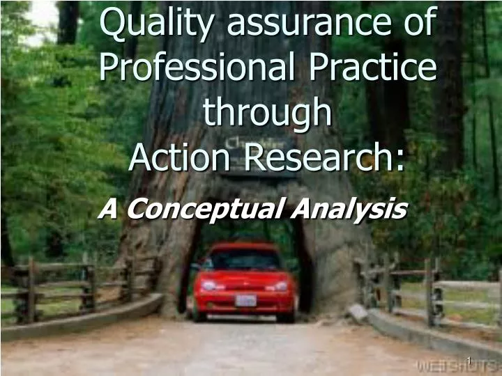 quality assurance of professional practice through action research