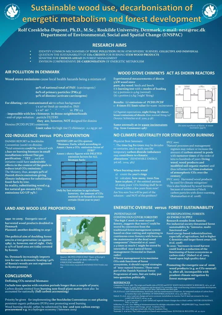 sustainable wood use decarbonisation of energetic metabolism and forest development