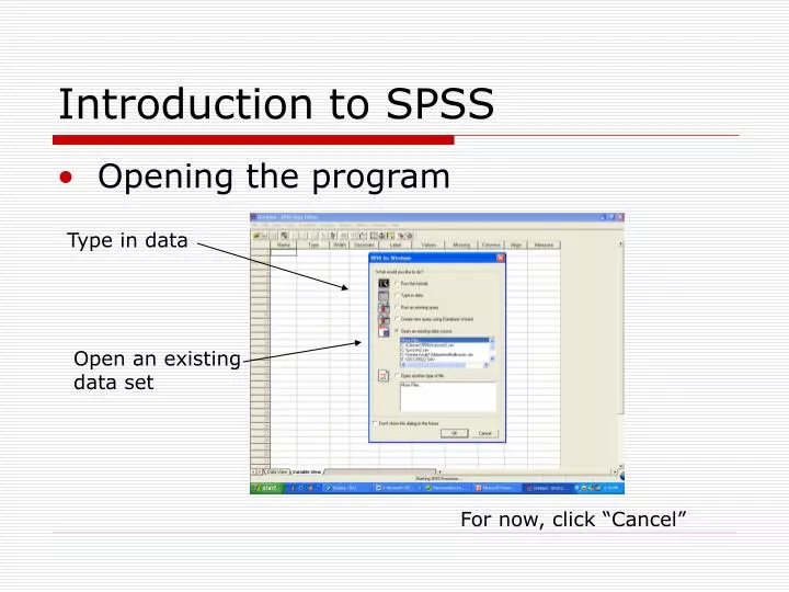 introduction to spss