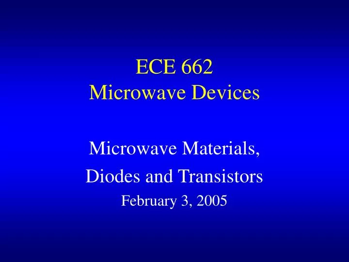 ece 662 microwave devices