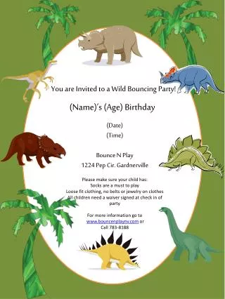 You are Invited to a Wild Bouncing Party!