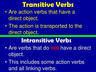 Transitive Verbs