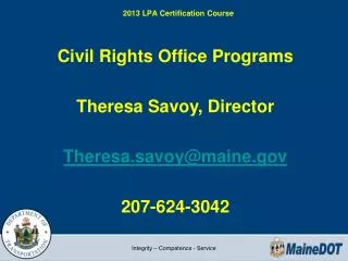 2013 lpa certification course