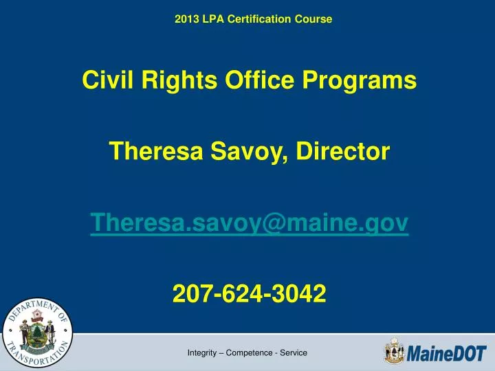 2013 lpa certification course