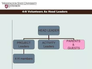 4-H Volunteers As Head Leaders