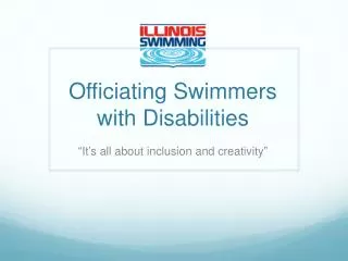 Officiating Swimmers with Disabilities