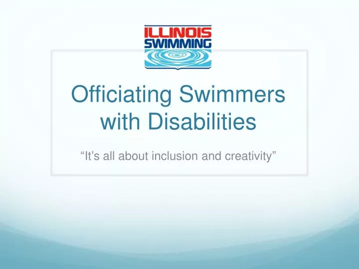 officiating swimmers with disabilities