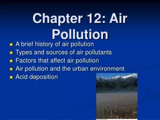 Chapter 12: Air Pollution