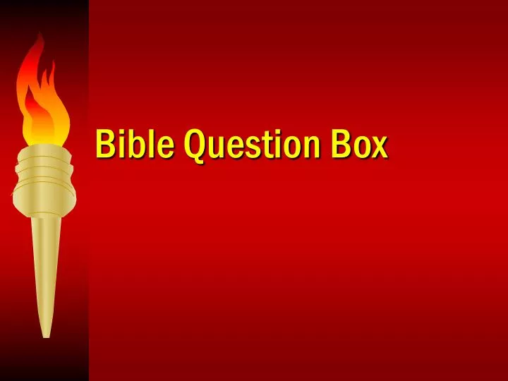 bible question box