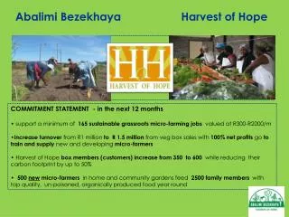 Abalimi Bezekhaya Harvest of Hope