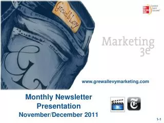 Monthly Newsletter Presentation November/December 2011
