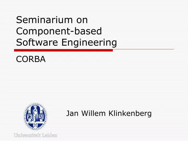 seminarium on component based software engineering