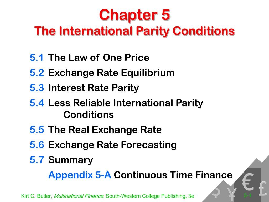 PPT - Chapter 5 The International Parity Conditions PowerPoint ...