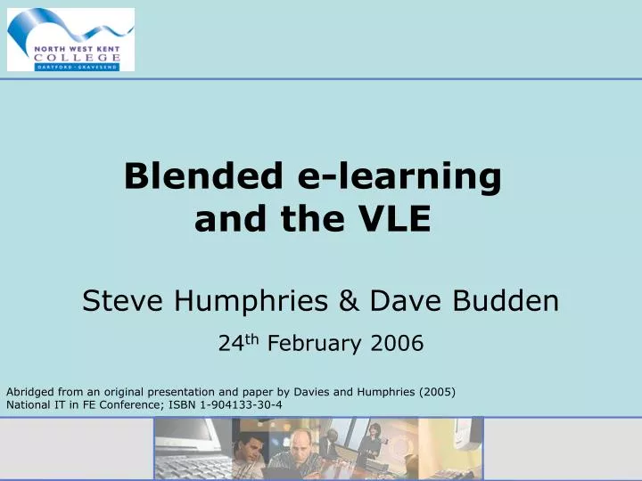 blended e learning and the vle