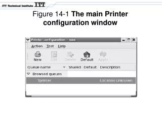 Figure 14-1 The main Printer configuration window