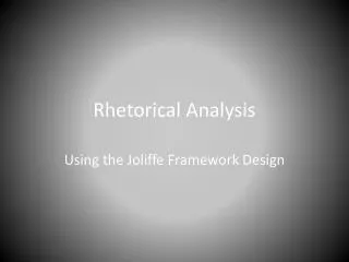 Rhetorical Analysis