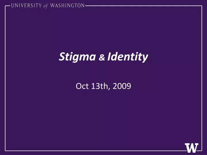 stigma identity