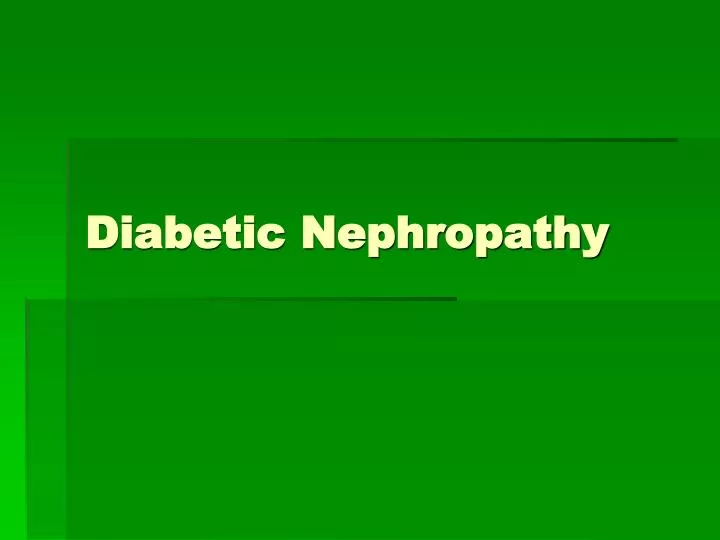 diabetic nephropathy