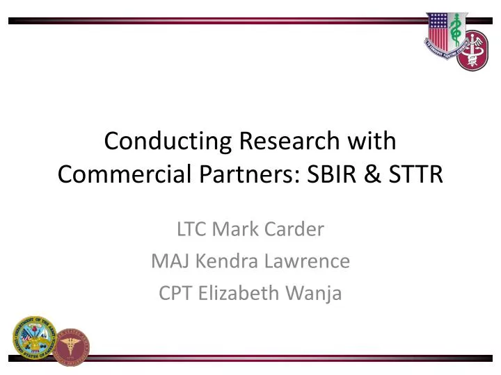 conducting research with commercial partners sbir sttr