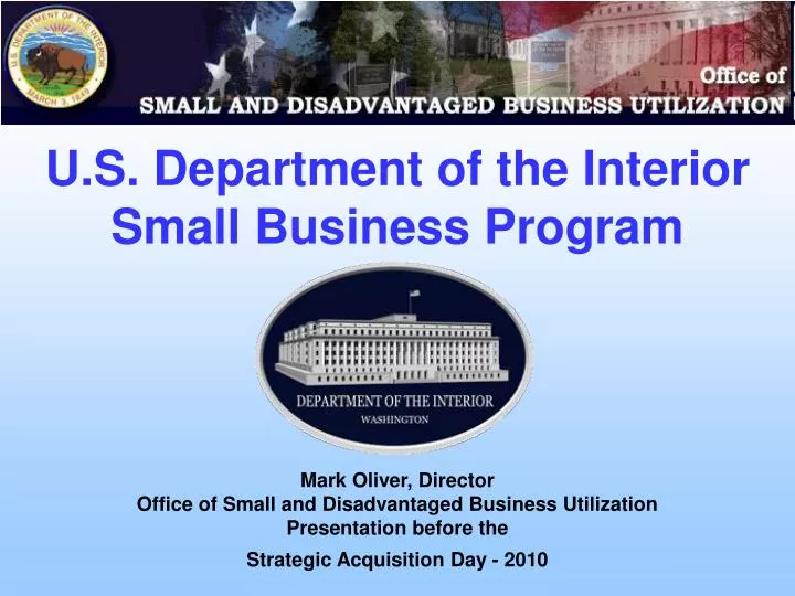 u s department of the interior small business program