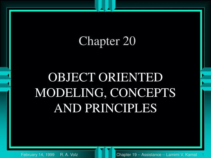 object oriented modeling concepts and principles
