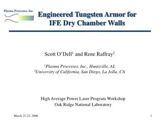 Engineered Tungsten Armor for IFE Dry Chamber Walls