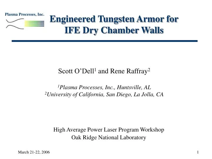 engineered tungsten armor for ife dry chamber walls