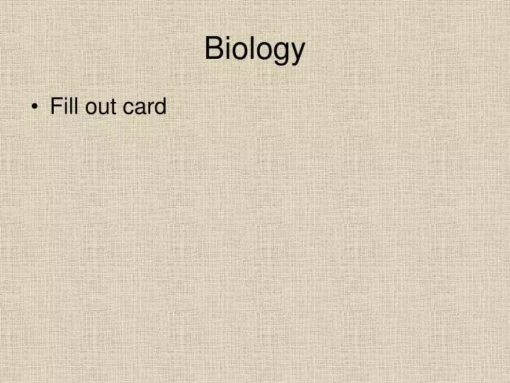 biology