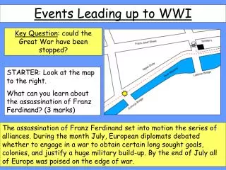Events Leading up to WWI