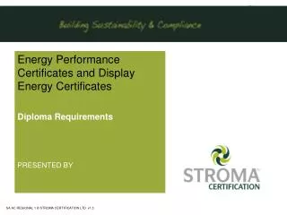Energy Performance Certificates and Display Energy Certificates