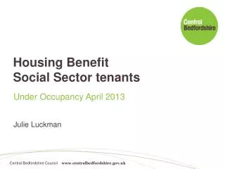 Housing Benefit Social Sector tenants