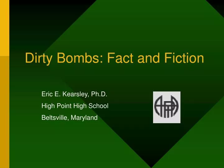 dirty bombs fact and fiction