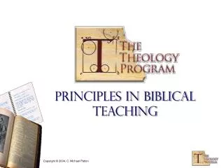 Principles in Biblical Teaching