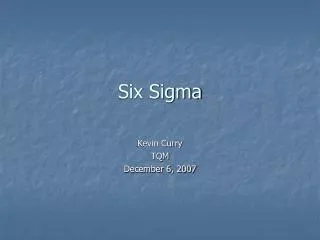 Six Sigma