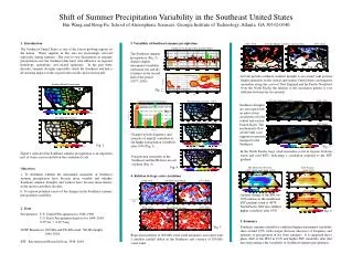 Shift of Summer Precipitation Variability in the Southeast United States