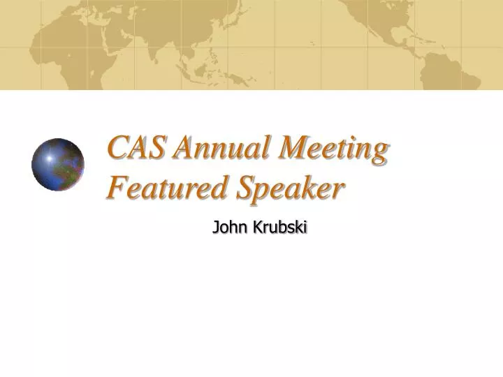 cas annual meeting featured speaker