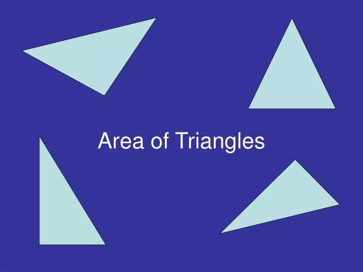 area of triangles