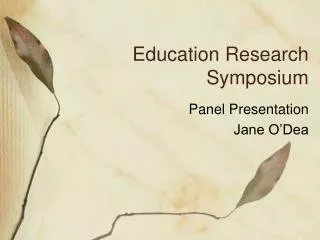 Education Research Symposium
